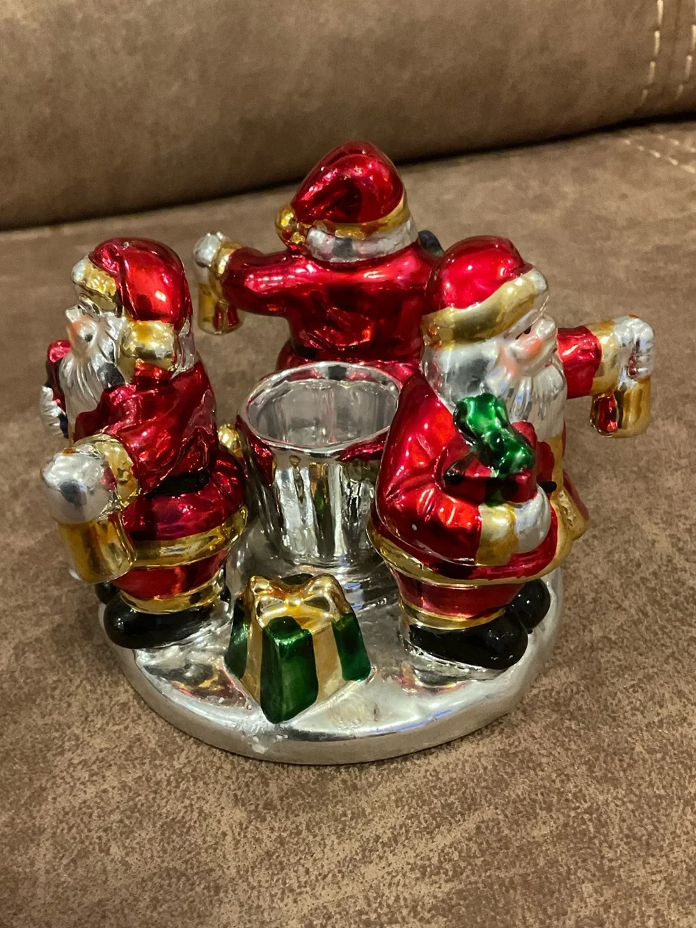 Vintage Santa's Candle Holder